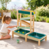 Outdoor Kids Water Track Toy with Adjustable Obstacles
