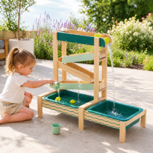 Outdoor Kids Water Track Toy with Adjustable Obstacles