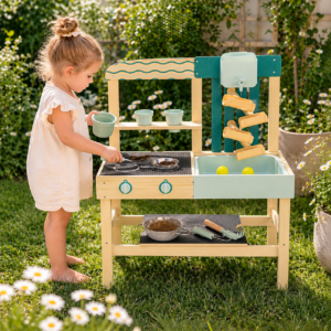 Wooden Kids Picnic Table with Benches
