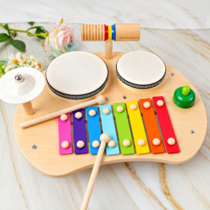 Personalized Wooden Xylophone & Drum Toy