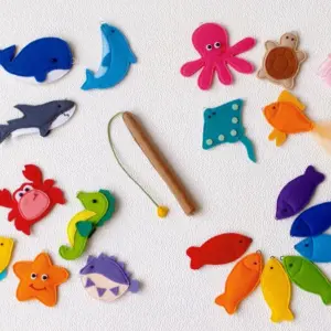 Felt Magnetic Fishing Game with Sea Animals