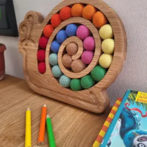 Wooden Snail Fine Motor Skills Learning Toy