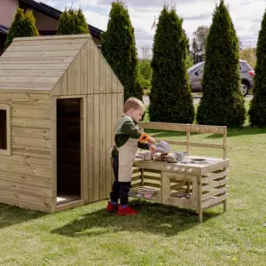 Wooden Mud Kitchen Outdoor Water & Sand Sensory Table