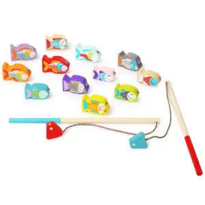Wooden Magnetic Fishing Game for Toddlers