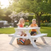 Wooden Kids Outdoor Picnic Table with Benches