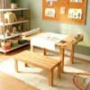Montessori-Inspired Wooden Kids Drawing & Study Table